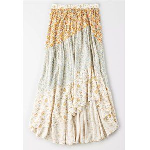 AE HIGH-WAISTED PRINTED HI LOW MIDI SKIRT NWOT